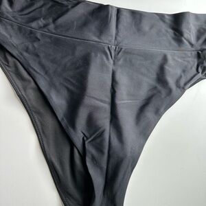 Black High Waisted Bikini Bottom - XL